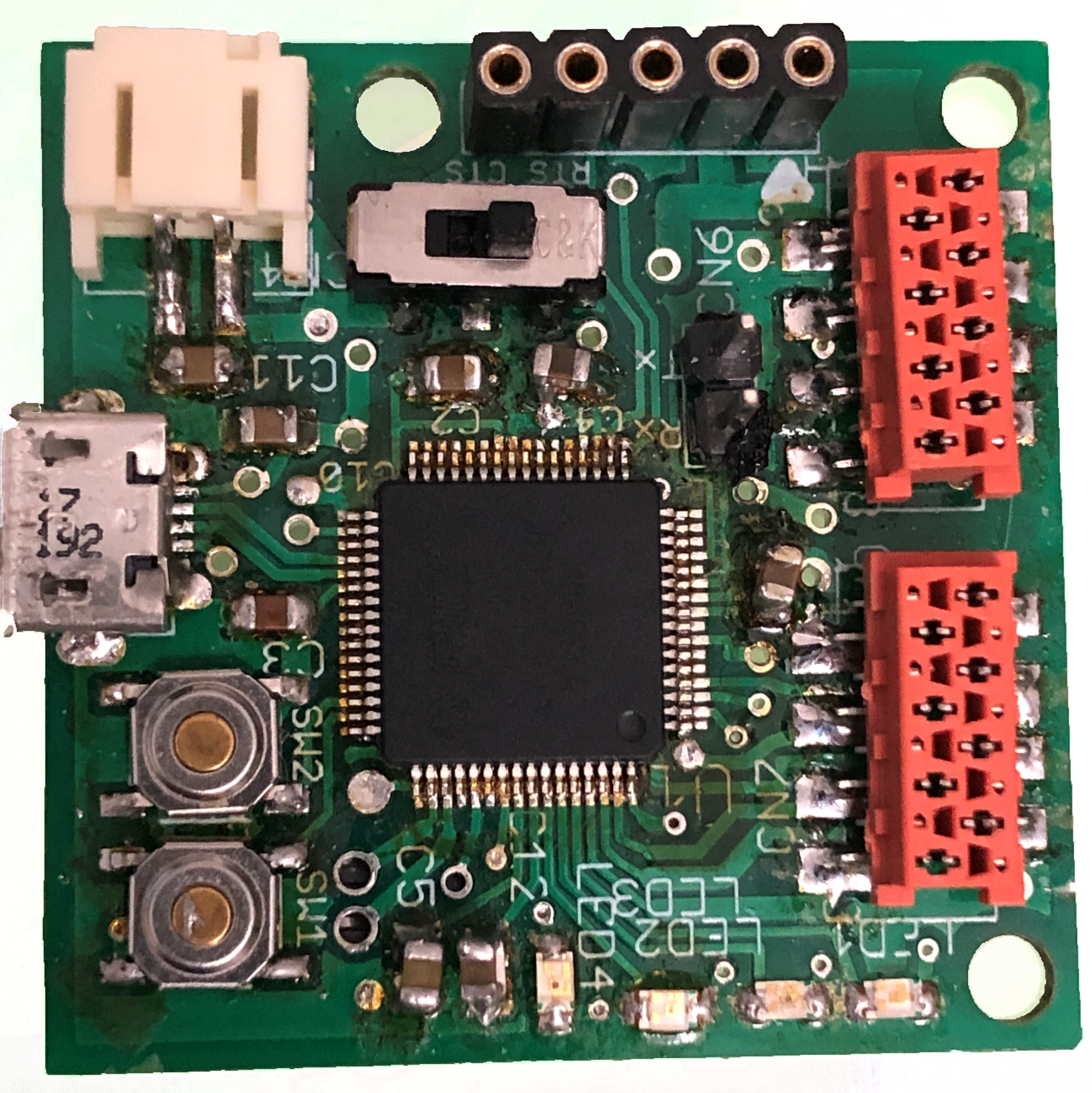 An image of a circuit board about 25 millimeters square.